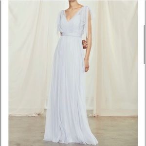 Amsale Haley Bridesmaid Dress in Ice Size 12 worn once